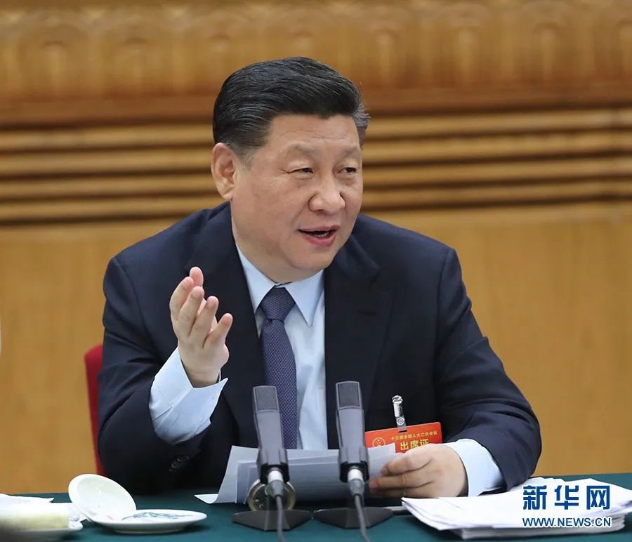 2019年3月7日，習(xí)近平參加十三屆全國人大二次會議甘肅代表團的審議。新華社記者 鞠鵬 攝